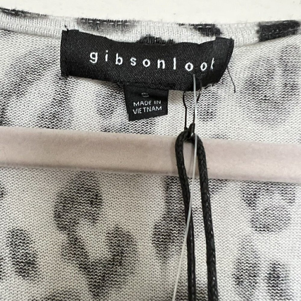 NEW GIBSONLOOK Animal Print Fleece Sweater Top SMALL boho chic - Picture 10 of 11